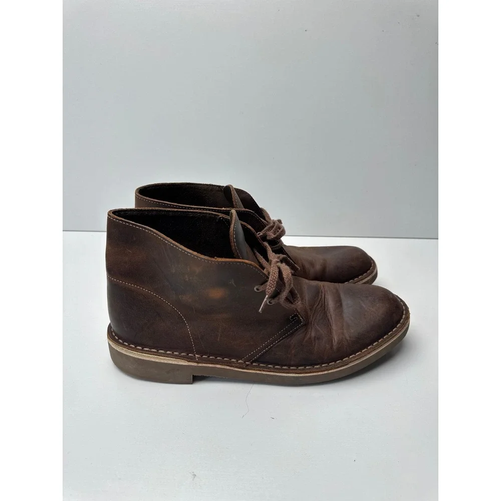 Clarks Bushacre 2 Dark Brown Leather Chukka Desert Boots Mens 10 M 260822863100